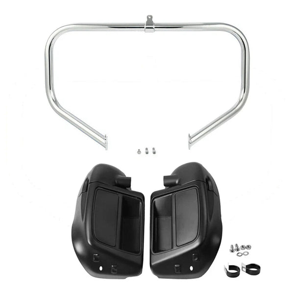 Matte Lower Vented Fairings Engine Guard Crash Bar Fit For Harley Touring 14-24