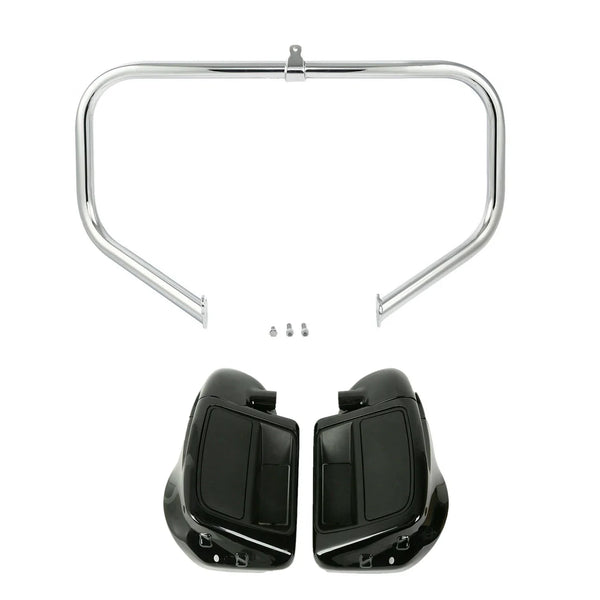 Lower Vented Fairing Speaker Pod Crash Bar Fit For Harley Touring Glide 14-23