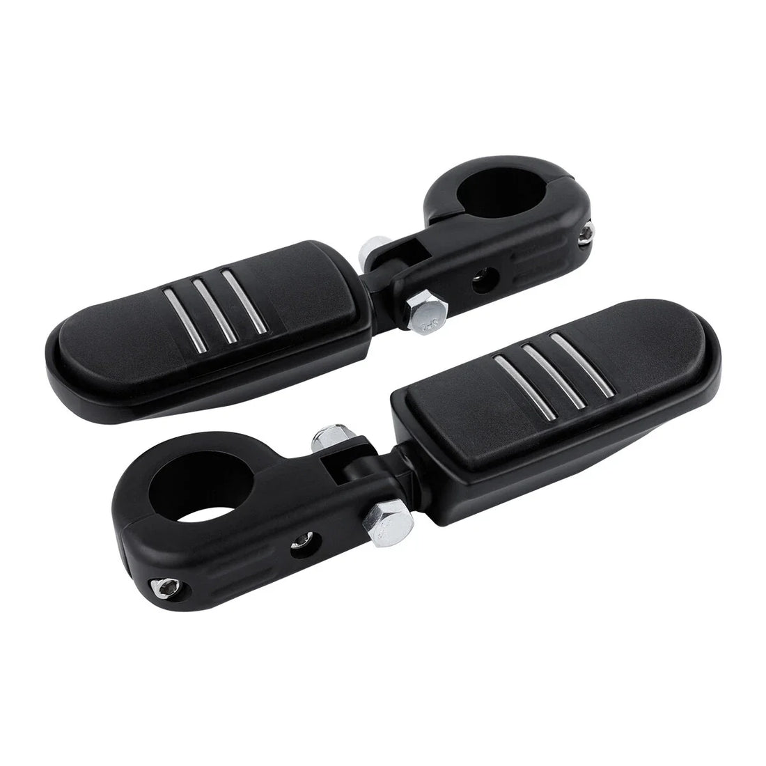 Matte Black 1-1/4" Engine Guard Foot Pegs Mount Fit For Harley Touring Softail