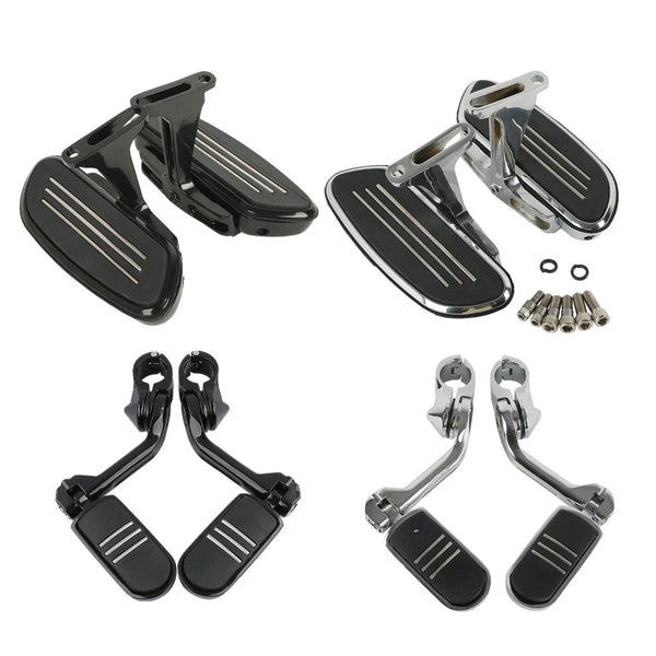 Passenger Footboard 1-1/4'' Foot Pegs Fit For Harley Touring Street Glide 93-22