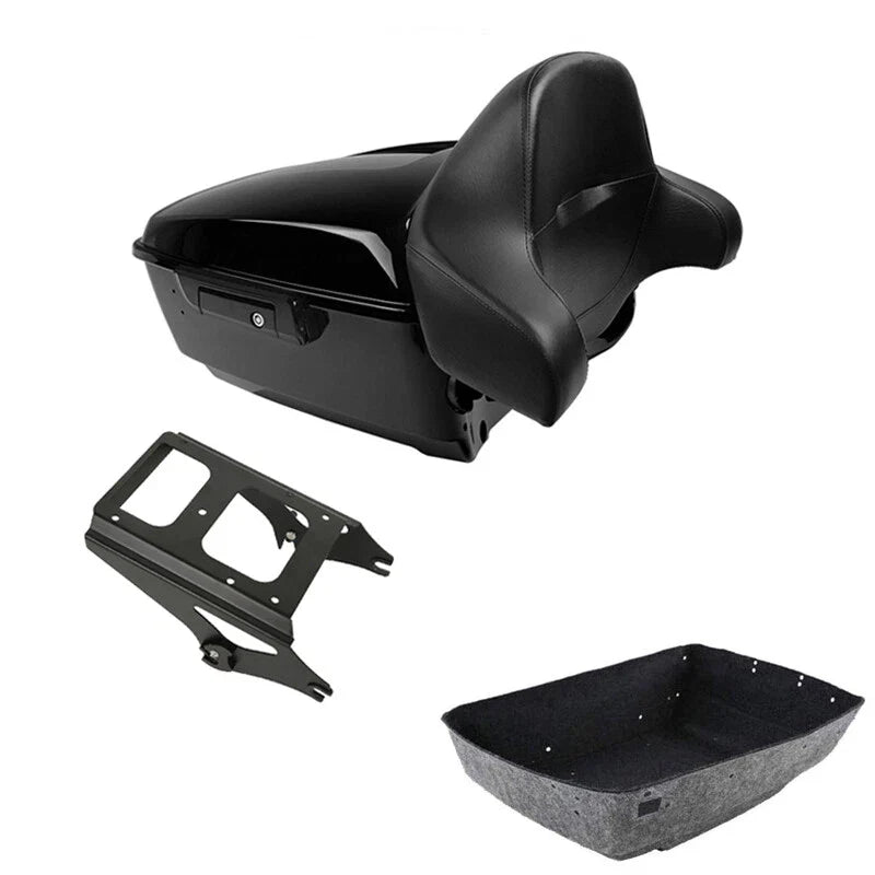 King Trunk Backrest Mount Rack Fit For Harley Touring Road King 2009-13 12