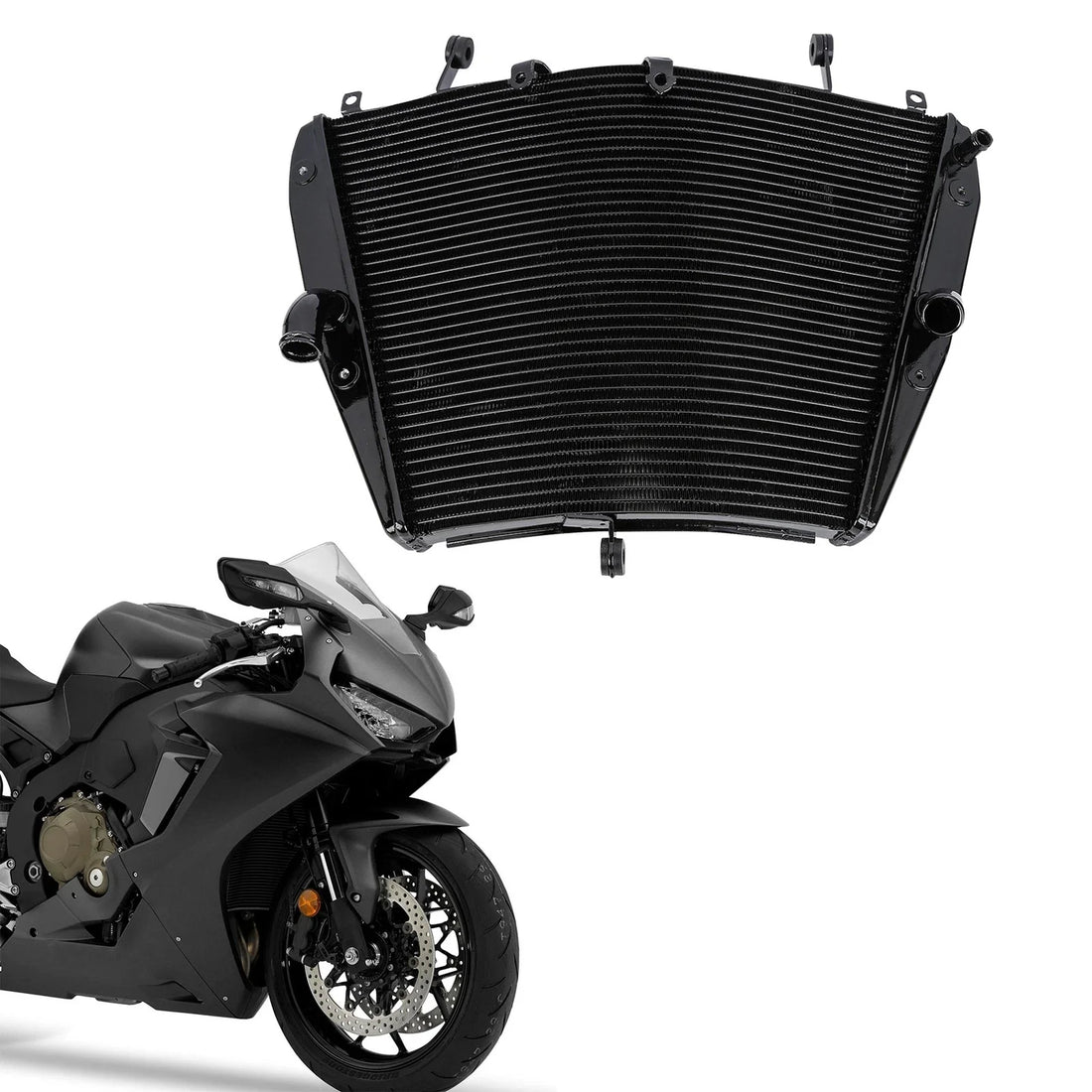 Engine Radiator Cooling Fit For Honda CBR1000RR 2012-2016 2013 2014 2015 Black
