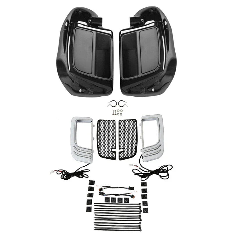 Lower Vented Fairings Speaker Pods Signal Light Fit For Harley Touring 2014-2023