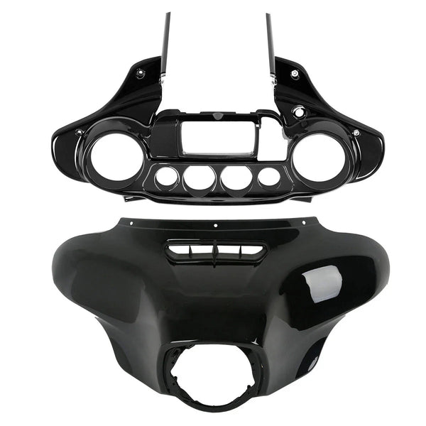 Vivid Black Outer & Inner Batwing Fairings Fits For Harley Electra Glide 2014-24