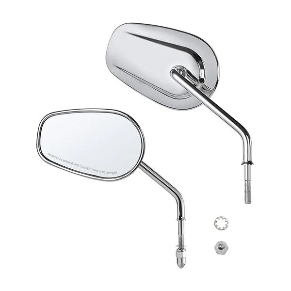 Chrome Teardrop Rear Mirrors Fit For Harley Road King Electra Street Tri Glide