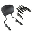 Black Sissy Bar Backrest Stealth Luggage Rack Fit For Harley Road King 2009-2025