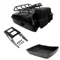 Black Chopped Trunk Backrest Rack Mount Fit For Harley Sport Glide 2018-21