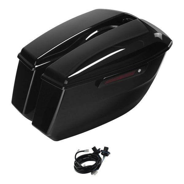 Hard Saddlebags Fit For Harley Cvo Street Road Glide Fltrxse 23-2025 Vivid Black