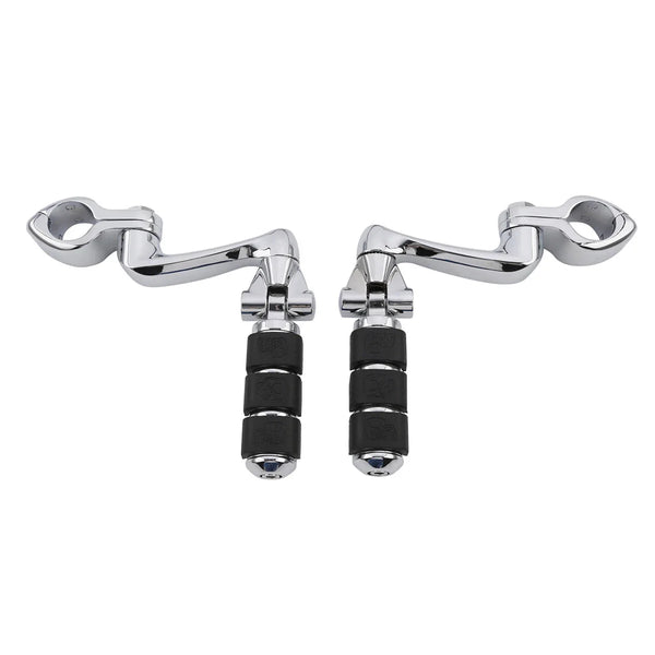 1 1/4" Highway Engine Guard Foot Pegs Mount Fit For Harley Touring Road Glide