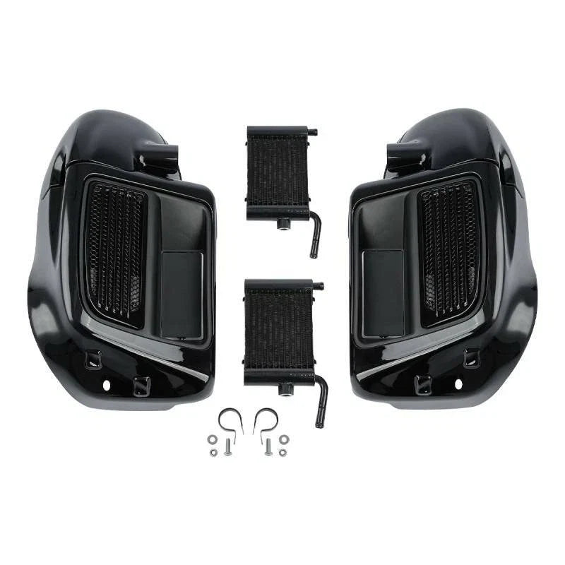 Lower Vented Fairing Water Radiator Cooler Fit For Harley Touring Glide 14-23