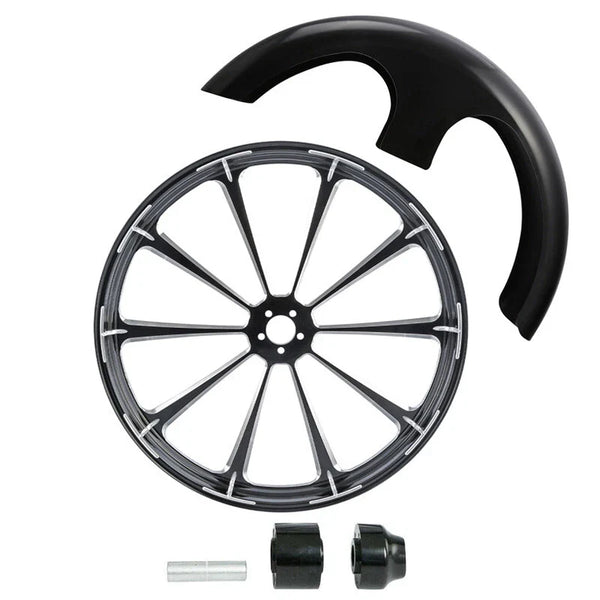 30" Front Wheel Rim Hub Single Disc Fender Fit For Harley Road King ABS 97-2021