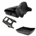 Black Chopped Trunk Pad & Mount Fit For Harley Touring 2009-2013