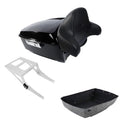 King Trunk Backrest Mount Rack Fit For Harley Fatboy 2008-2017 15