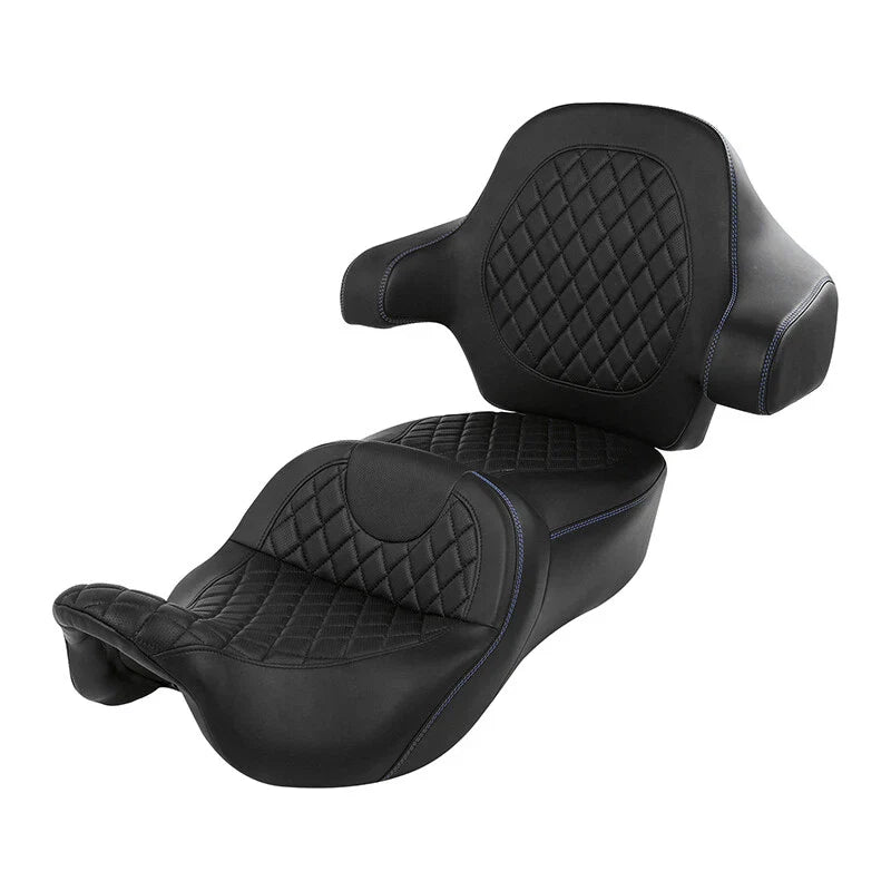 Driver Passenger Seat Backrest Pad Fit For Harley Touring Road Glide Fltrx 14-23