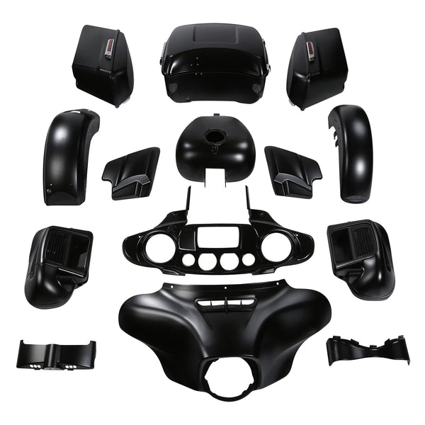 Fairings Body Kit Fit For Harley Electra Glide Ultra Limited 14-2024 Black Denim