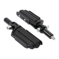 Black Passenger Footpegs Support Mount Fit For Harley Softail Fatboy 2000-2006