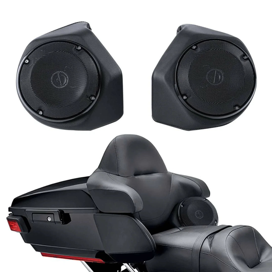 King Trunk 6.5'' Rear Speakers Pods Fit For Harley Touring Electra Glide 14-25