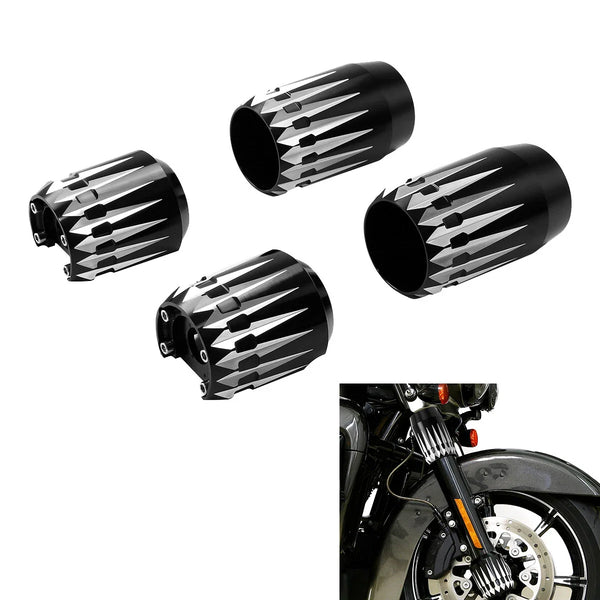 Front Fork Slider Covers Fit For Harley Touring Electra Street Glide 1984-2013