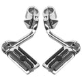 1.25" 32mm Long Angled Adjustable Highway Foot Pegs Crash Bar Mount For Harley