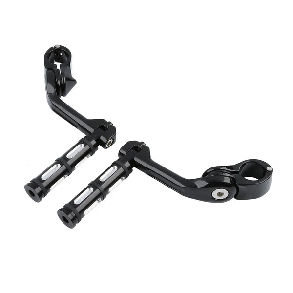 1-1/4'' Highway Footpegs Long Angled Peg Mount Fit For Harley Road Street Glide