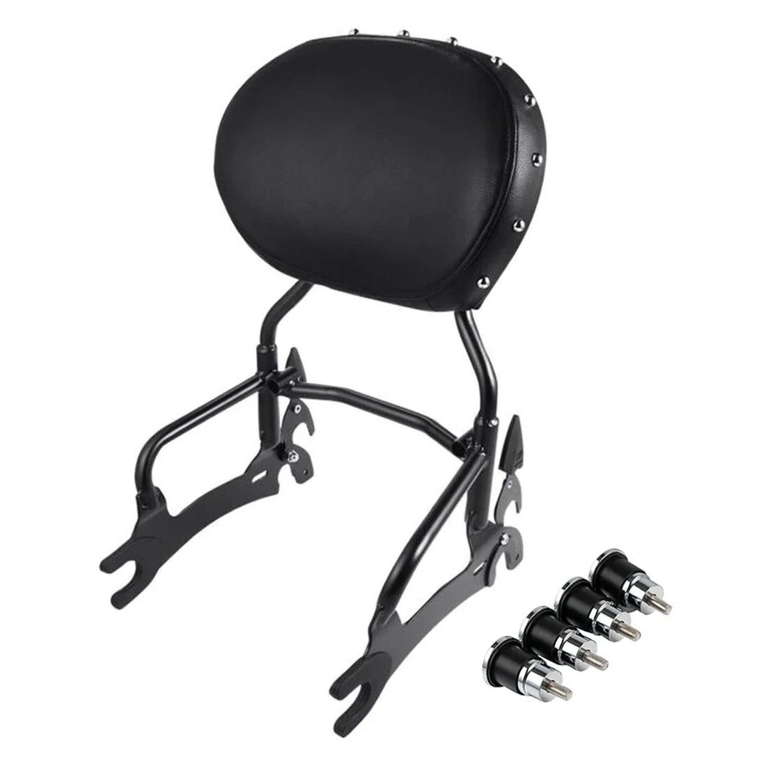 Black 12" Backrest Sissy Bar w/ Mount Spools Fit For Indian Classic 2014-2018 US