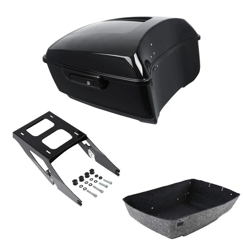 Black King Trunk Luggage Mounting Rack Fit For Harley Sport Glide Flsb 2018-2021