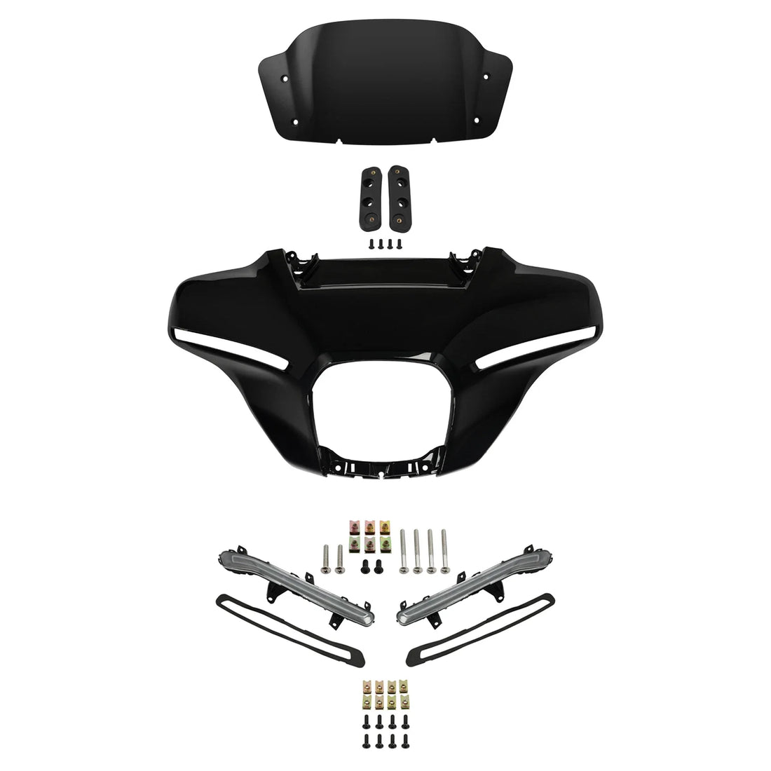 Black Outer Fairing Windshield Lights Fit For Harley Cvo Street Glide 2023-2025