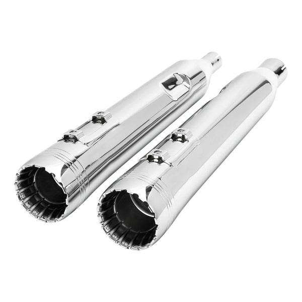 4" Slip on Straight Mufflers Exhaust Fit For Harley Touring Street Glide 2017-25