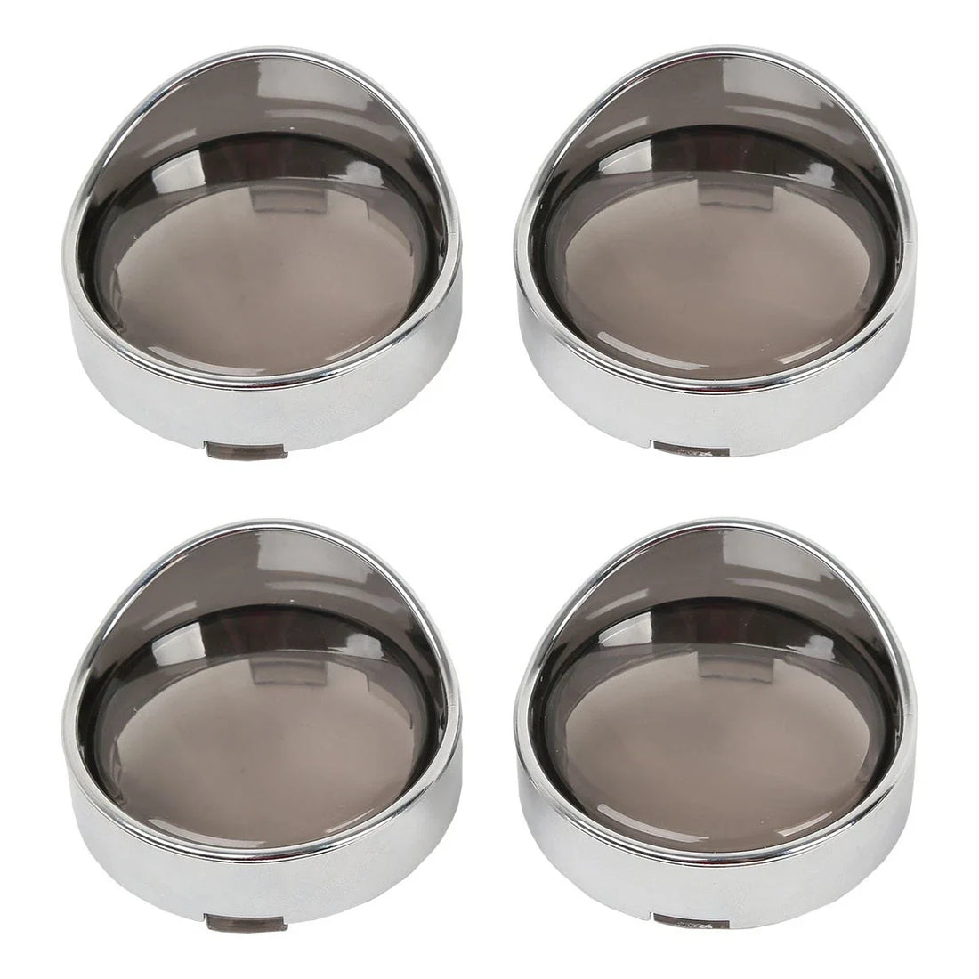 Turn Signal Light Trim Ring Visors Bezels Smoke Lens Fit For Harley Softail Dyna