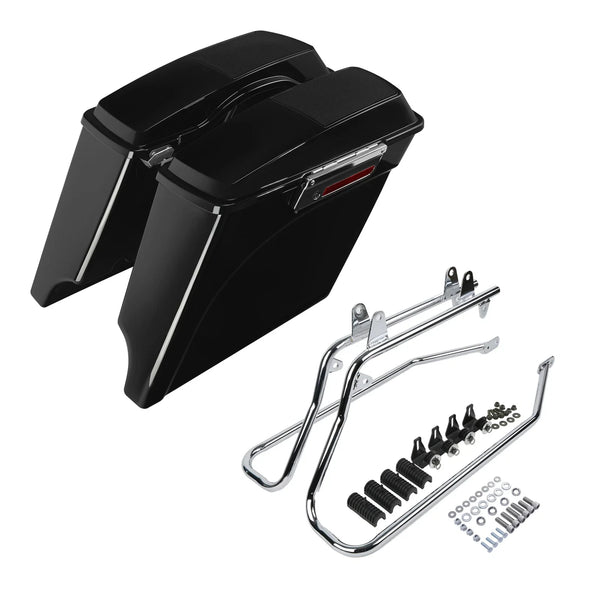 5" Stretched Saddlebags 6x9" Speaker Lid Bracket Fit For Harley Fatboy 1984-2017