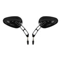 2X Black M8 Teardrop Rear View Side Mirror Fit For Harley Davidson Softail Slim
