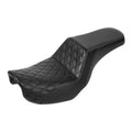 Black Driver Passenger Seat Fit For Harley Dyna Low Rider Street Bob 2006-2017