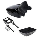 Black King Trunk Backrest Mount Rack Fit For Harley Heritage Classic Flhcs 18-26