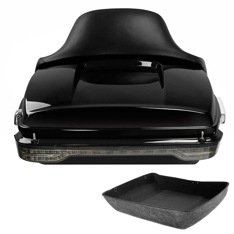 Chopped Trunk Luggage Backrest LED Light Fits For Harley Street Road Glide 14-26