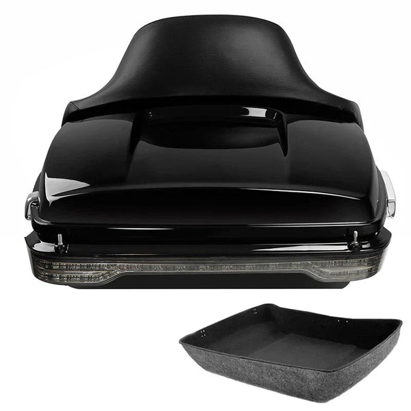 Chopped Trunk Luggage Backrest LED Light Fits For Harley Street Road Glide 14-26