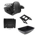 Black King Trunk Luggage Backrest Mount Rack Plate Fit For Harley Touring 14-26