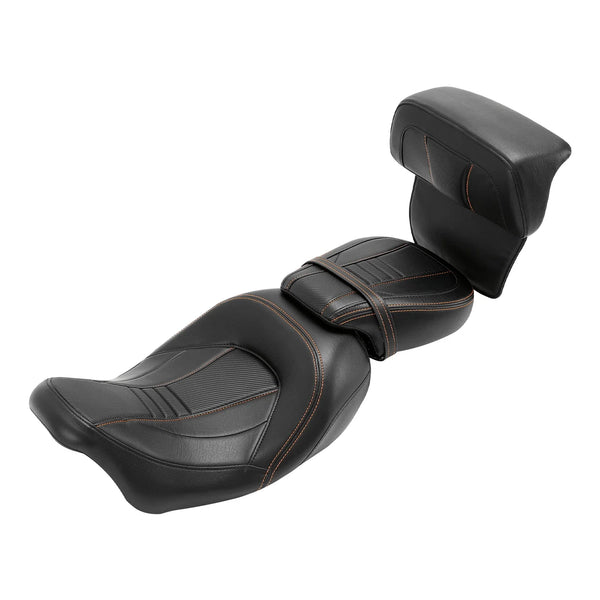 Rider Driver & Passenger Seats Backrest Pad Fit For Harley Street Glide 2014-23