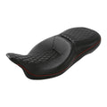 Black+Red Driver Passenger Seat Two-Up Fit For Harley Touring Street Glide 09-23