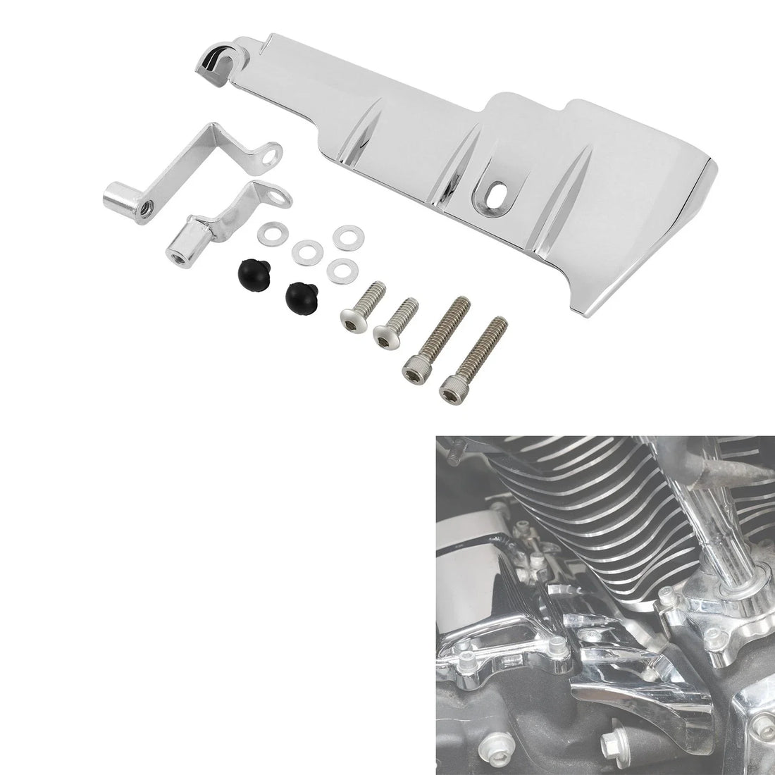 Rear Cylinder Base Cover Fit For Harley Touring Street Glide Flhx 09-16 Chrome