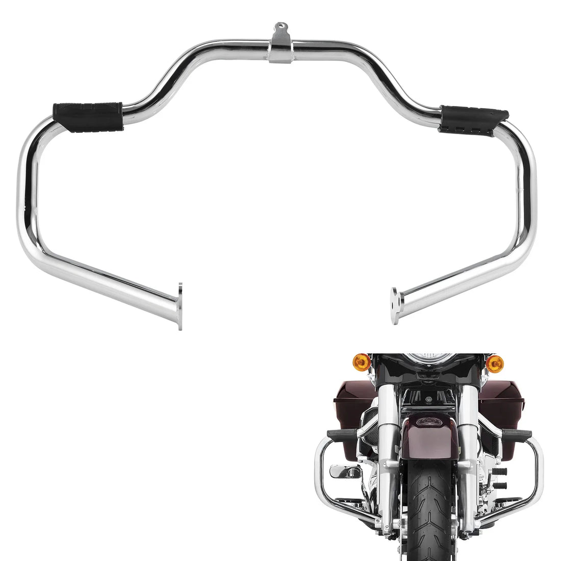 1 1/4" Mustache Engine Guard Crash Bar Fit For Harley Road Electra Glide 09-23