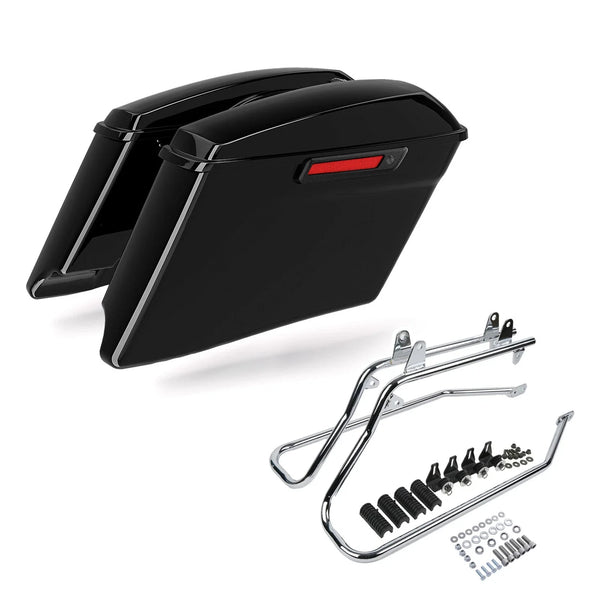 4" Stretched Saddlebags Bracket Kit Fit For Harley Softail Deluxe Fat Boy 84-17