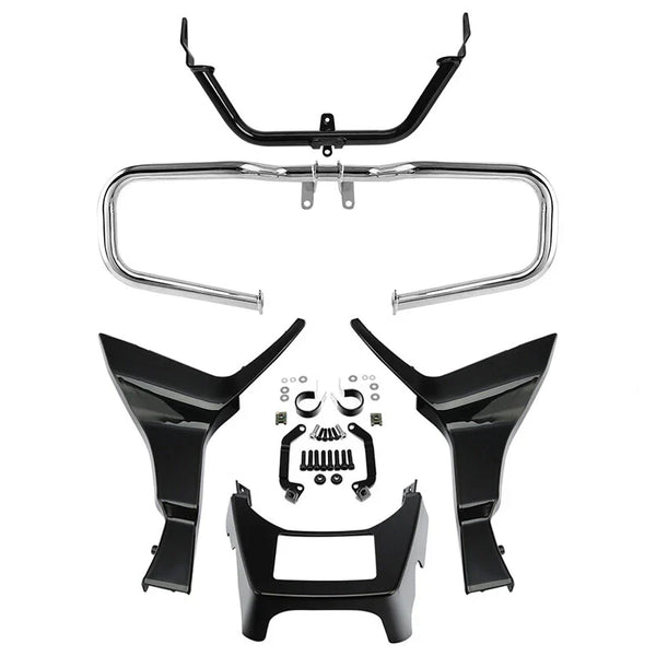 Chopped Engine Guard Fairings Bracket Spoiler Fit For Harley Road Glide 2017-24