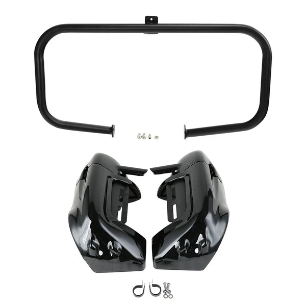Lower Vented Fairing & Engine Crash Bar Fit For Harley Road King Glide 1997-2008