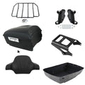 Matte King Trunk Backrest Rack Mount Docking Fit For Harley Street Glide 09-2013
