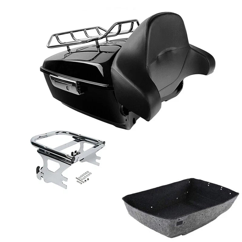 King Trunk Backrest Rail Mounting Rack Fit For Harley Touring 1997-2008