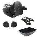 King Trunk Rack Backrest Speakers Mount Fit For Harley Cvo Road Glide 2014-2026