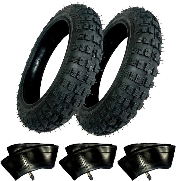 New IN Pack 2) HD Tires W/ 3) Tubes Straight Stem 2.50X10 For Razor SX500 SX650