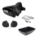 King Trunk Backrest Pad Speakers Mount Rack Fit For Harley Touring Glide 14-2026