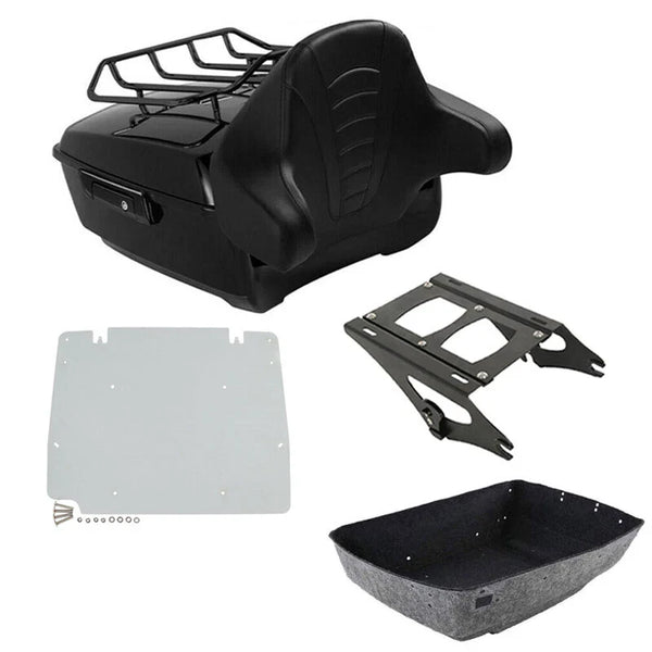 King Trunk Pad Rack Mount Plate Fit For Harley Touring Road Glide Fltrx 2014-26