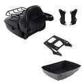 Black King Trunk Pad Mount Rack Docking Kit Fit For Harley Cvo Road Glide 14-26